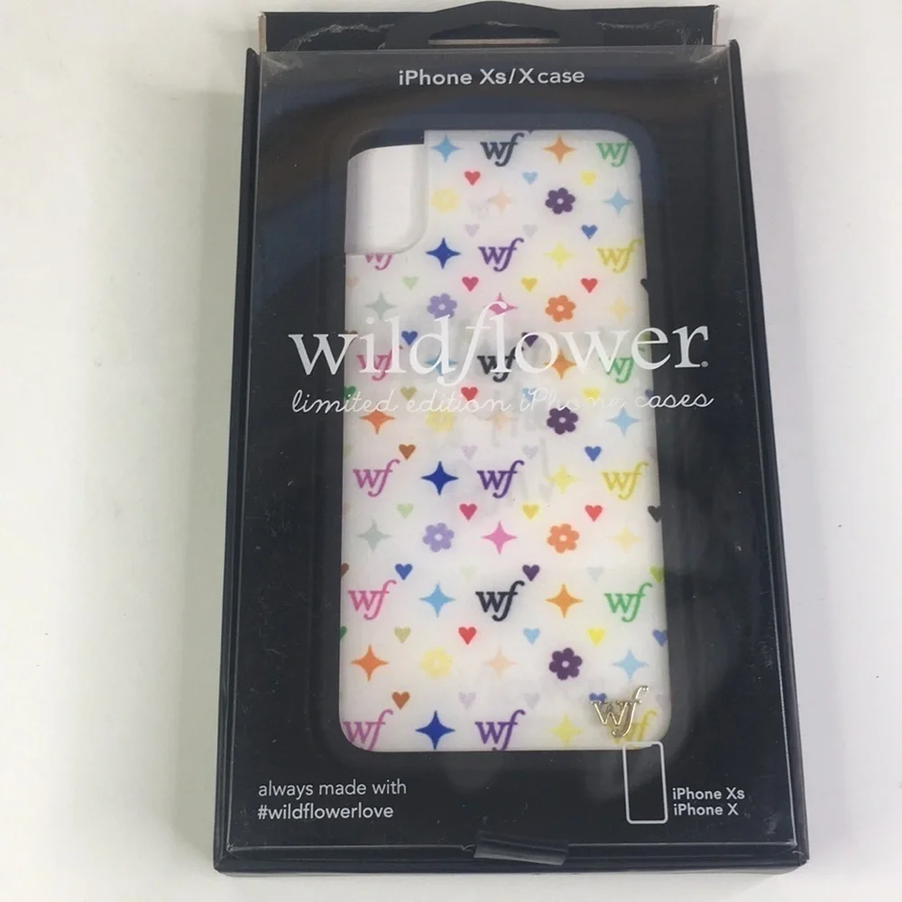 New Wildflower Monogram iPhone Xs/X case WF Logo White
